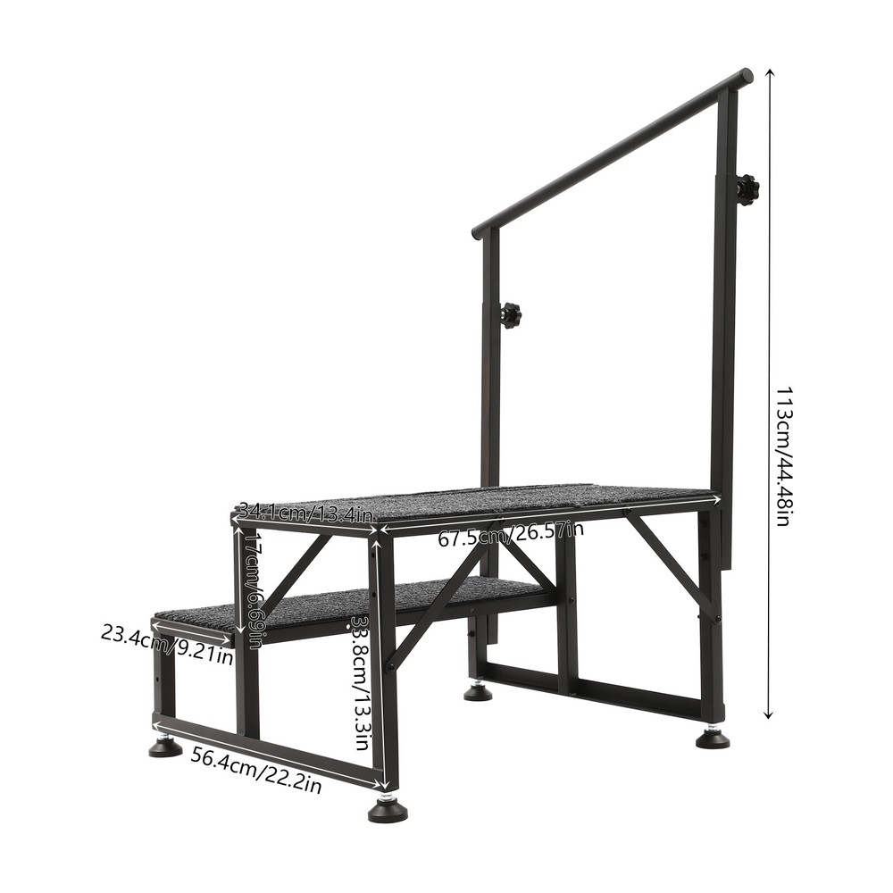 2-Step Ladder with Handrails for Pool and Home Use, Durable & Stable