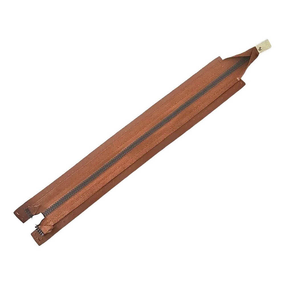 Leather Zipper Extra Large (30cm x 4.5cm), Brown