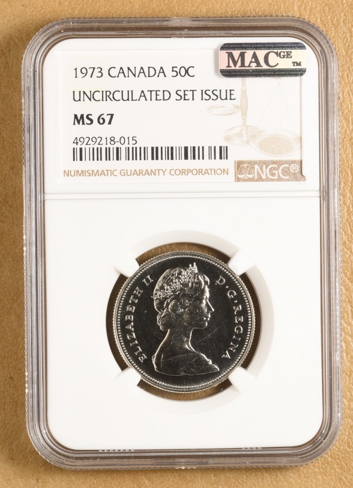 1973 Canada 50 Cents 'Unc Set Issue' NGC MS67