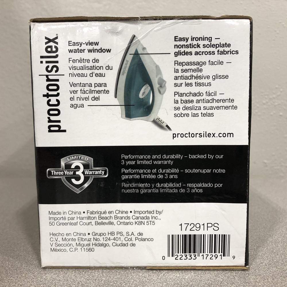Proctor Silex 17291PS Steam Iron