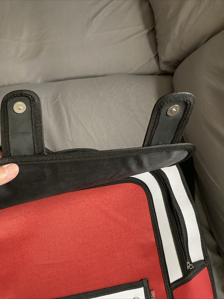 15” Backpack Red Canvas Cartoon 12” Laptop Compartment Adjustable Straps Handle