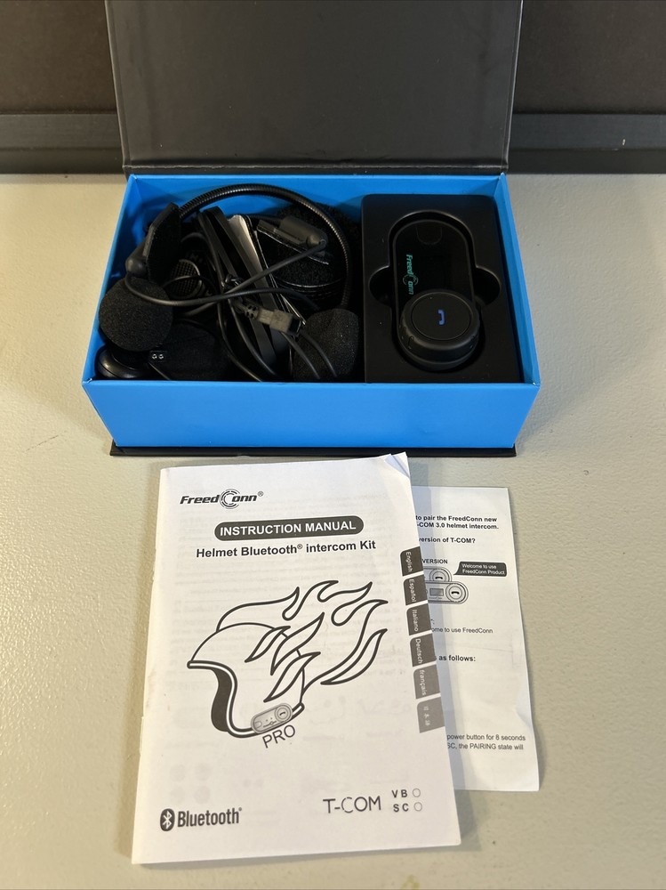 Freed Conn Motorcycle Helmet Bluetooth Intercom Lot T-COM VB SC ~UNTESTED~