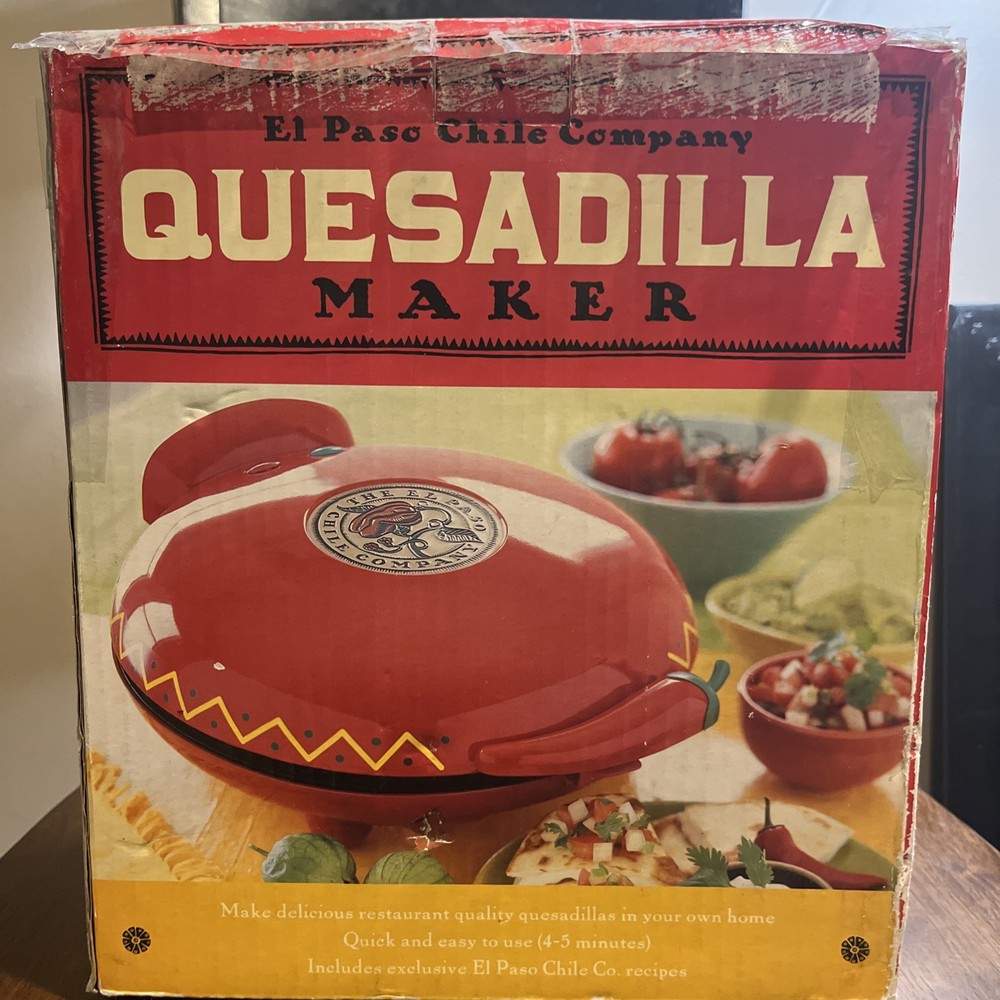 El Paso Chile Company Red Quesadilla Maker ~ New Open Box!