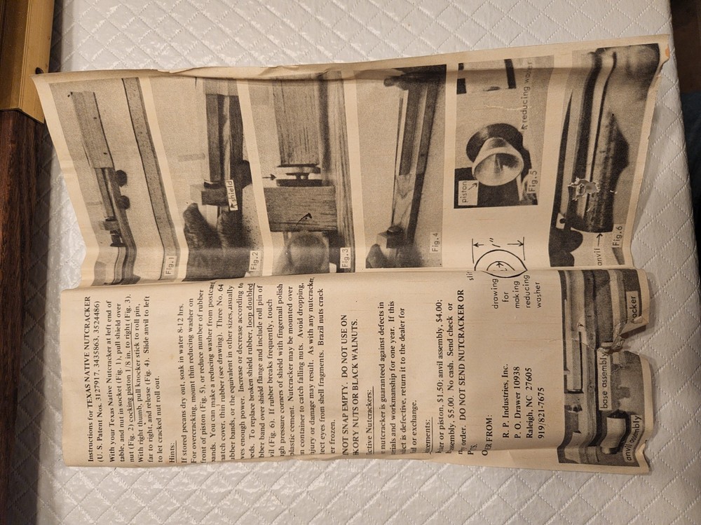 Vintage Texas Native Inertia Nutcracker Model 7141