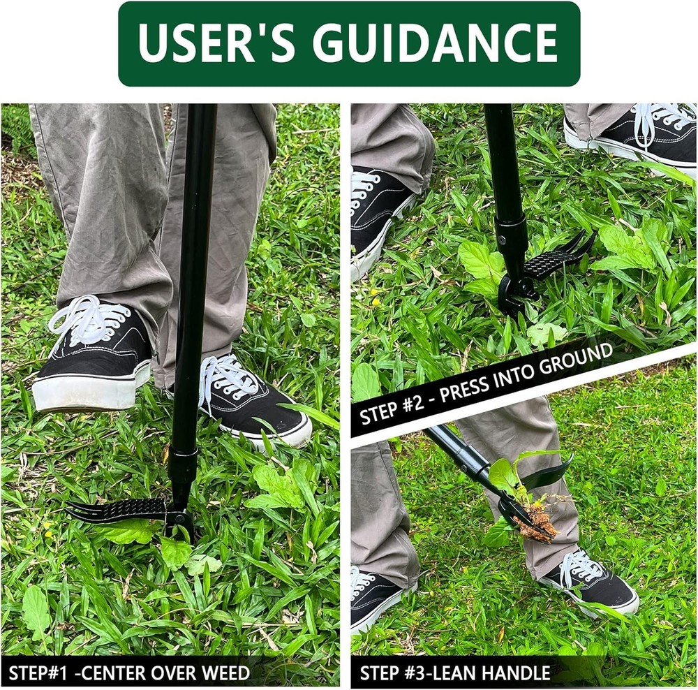 High Hardness Weed Pulling Tool,Manual Stand up Weed Puller Tool Head Replacemen