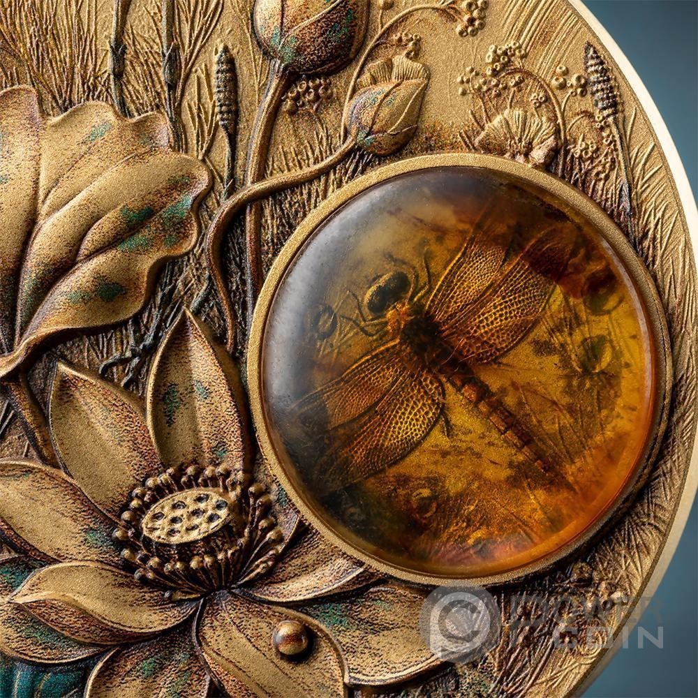 DRAGONFLY Amber Mirage 2 Oz Silver Coin 2$ Samoa 2026