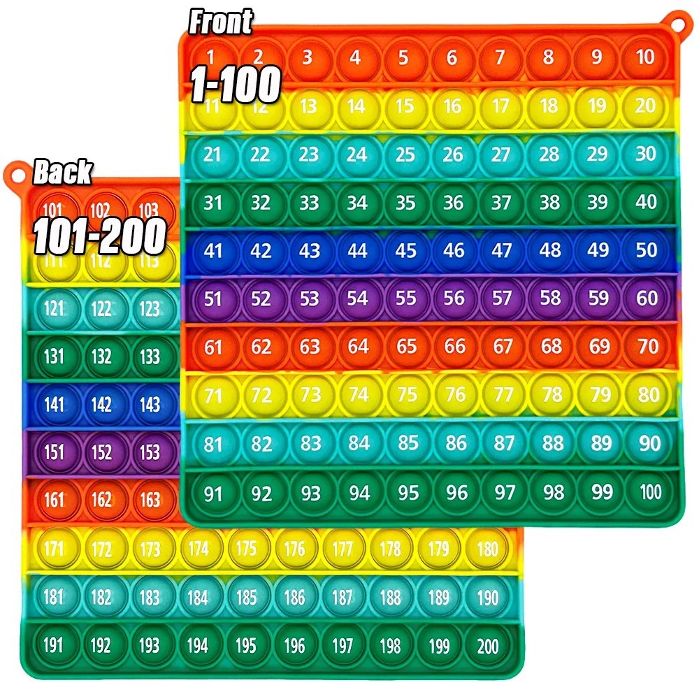 Push Pop It Bubble Silicone 200 nubmrs Stress Relief Game