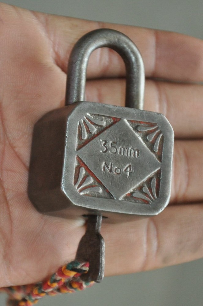 Vintage Iron VULCO Solid Unique Shape No.4 35MM Handcrafted Padlock