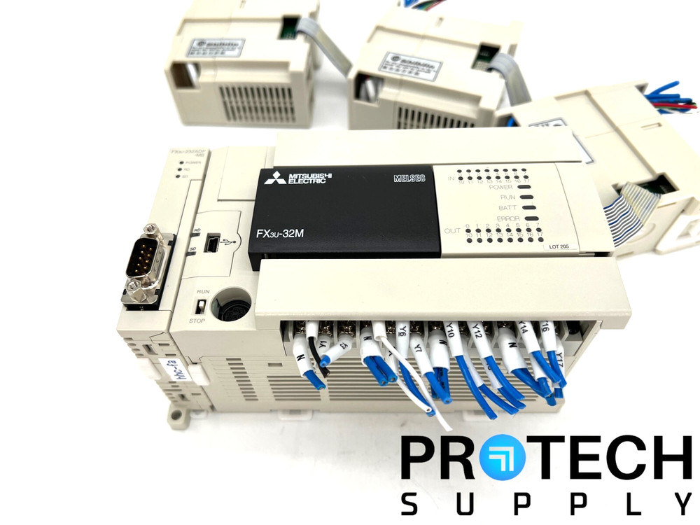 Mitsubishi MELSEC FX3U-32M CPU + AX2N-1PG Programmable Controller w/ WARRANTY