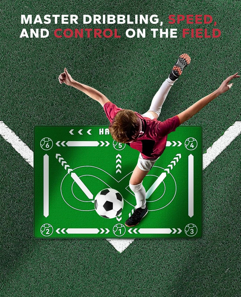 Thickened Soccer Training Mat for Footwork, Agility, and Coordination