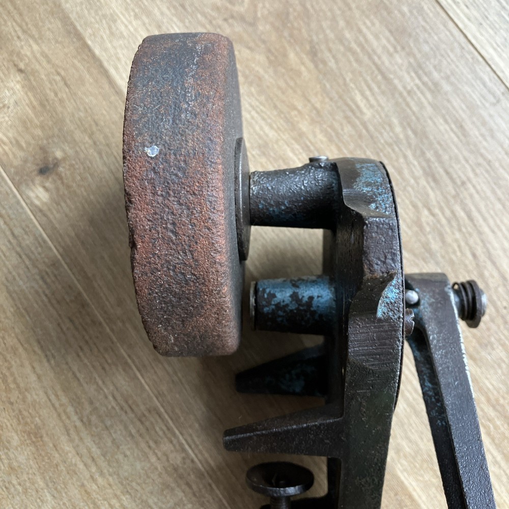 vintage iron hand cranked grinder