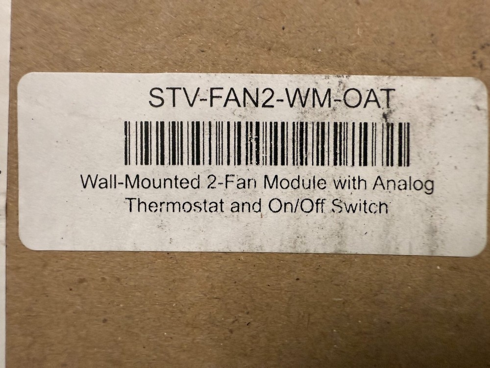 2-Fan Cooling Ventilation Wall-Mounted Server Rack Module w/ Analog Therm On/Off