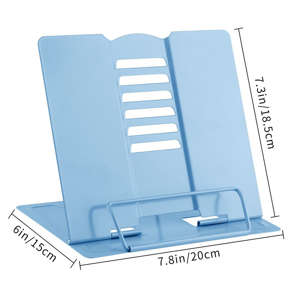 MSDADA Desk Book Stand Metal Reading Rest Book Holder Adjustable