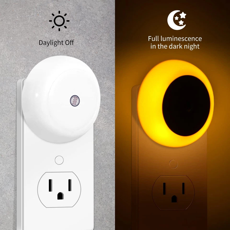 Amber Night Light Motion Sensor Night Light Plug for Bathroom, Kitchen, Hallway