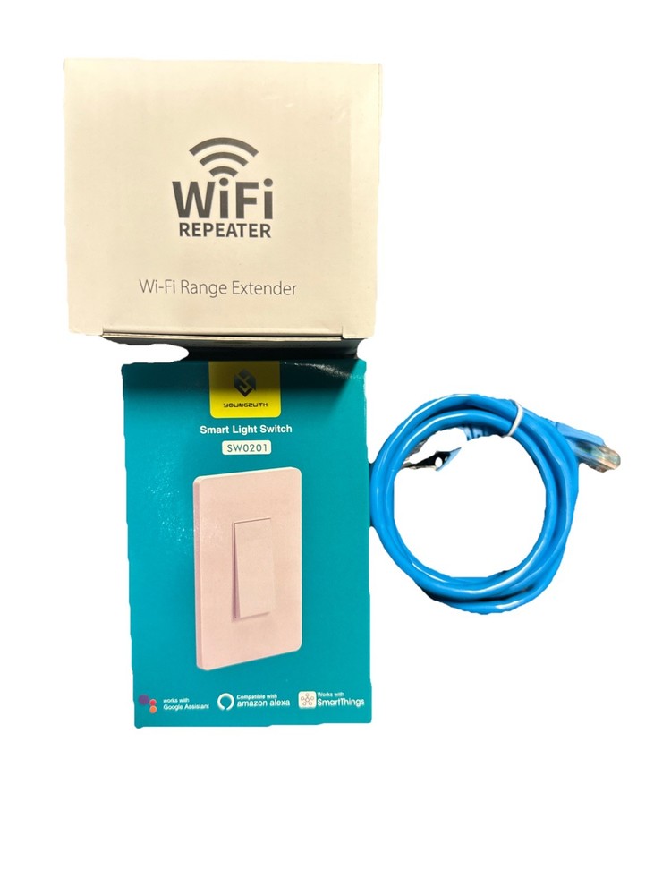 ⚡️Smart wifi light switch Kit W WiFi Repeater And Cable Youngzuth