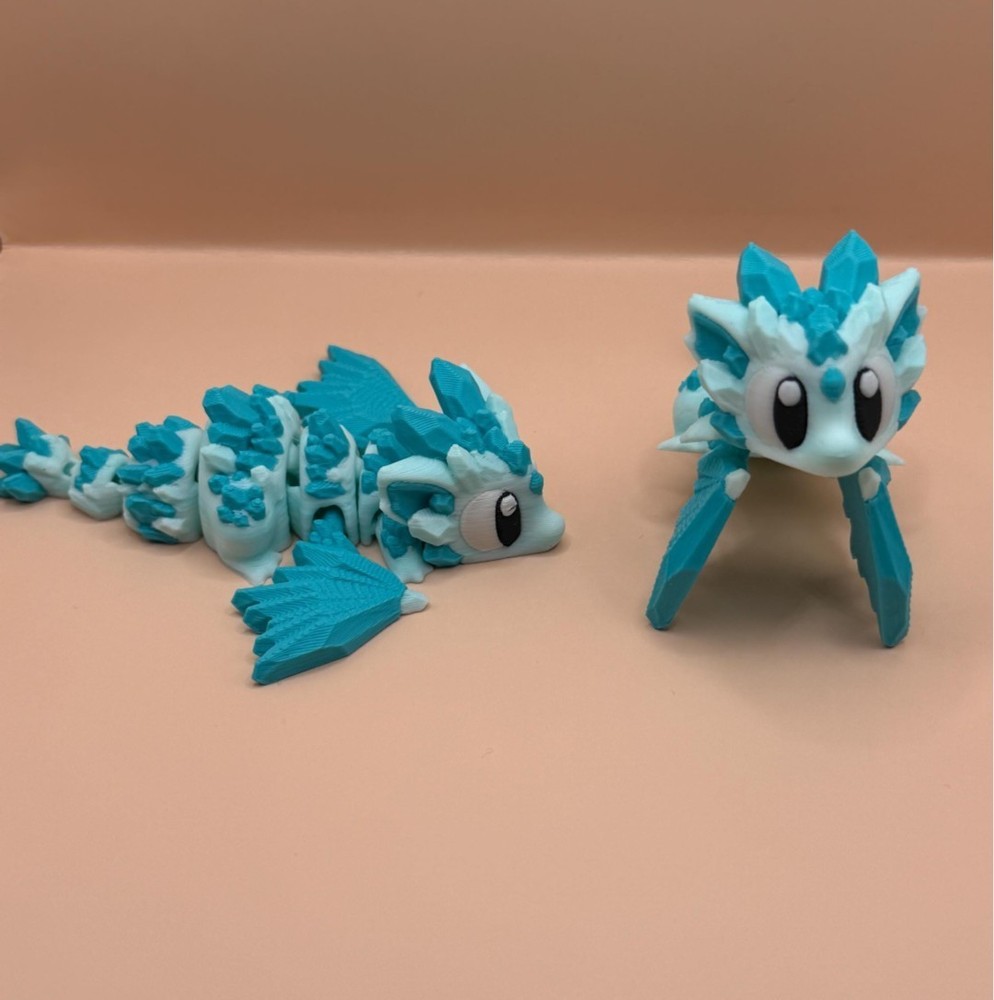 3D Printed Jiggle Pet Crystal Dragon