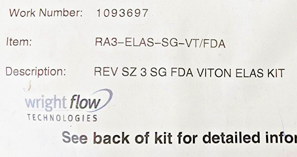 WRIGHT FLOW RA3-ELAS-SG-VT/FDA, NEW