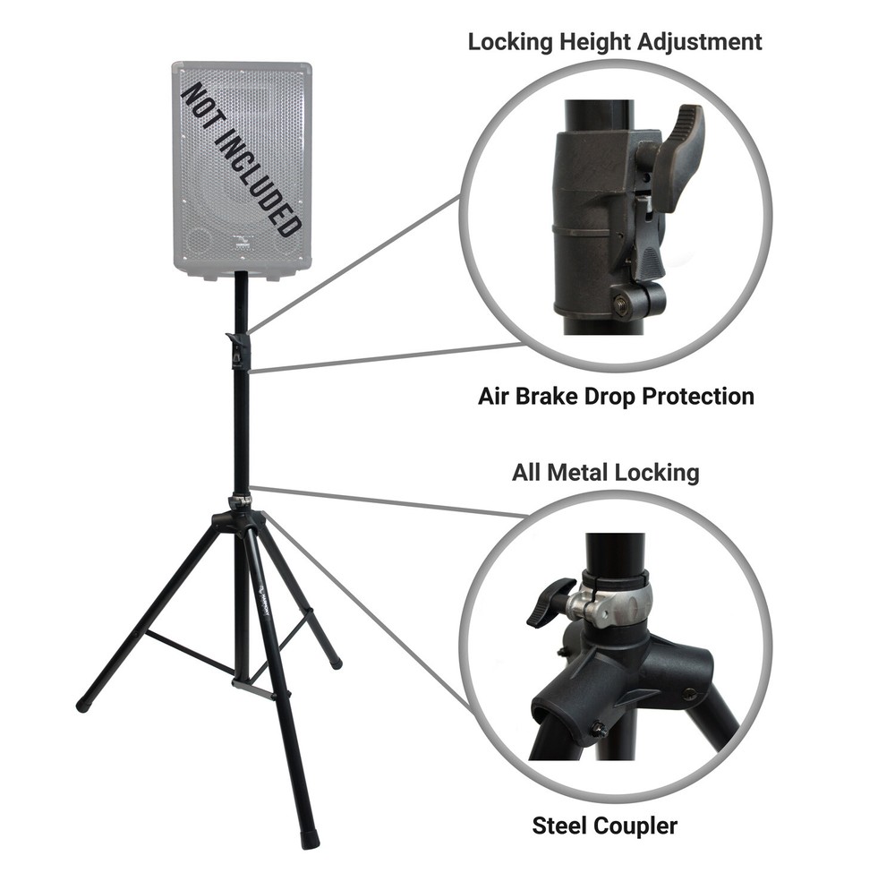 Harmony Audio 12" Bluetooth Powered PA Speaker with Tripod Stand