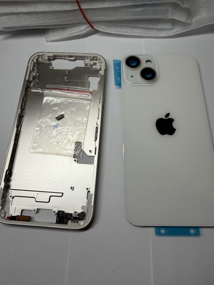 iPhone 14 Housing Frame replacement +back Glass OEM Color White