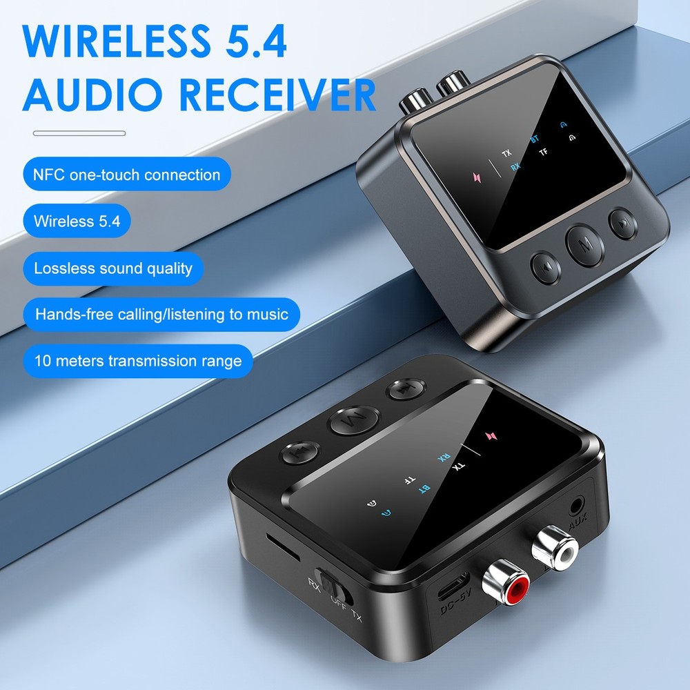 Bluetooth 5.4 Wireless Transmitter Receiver HiFi Audio Music Adapter AUX RCA ..