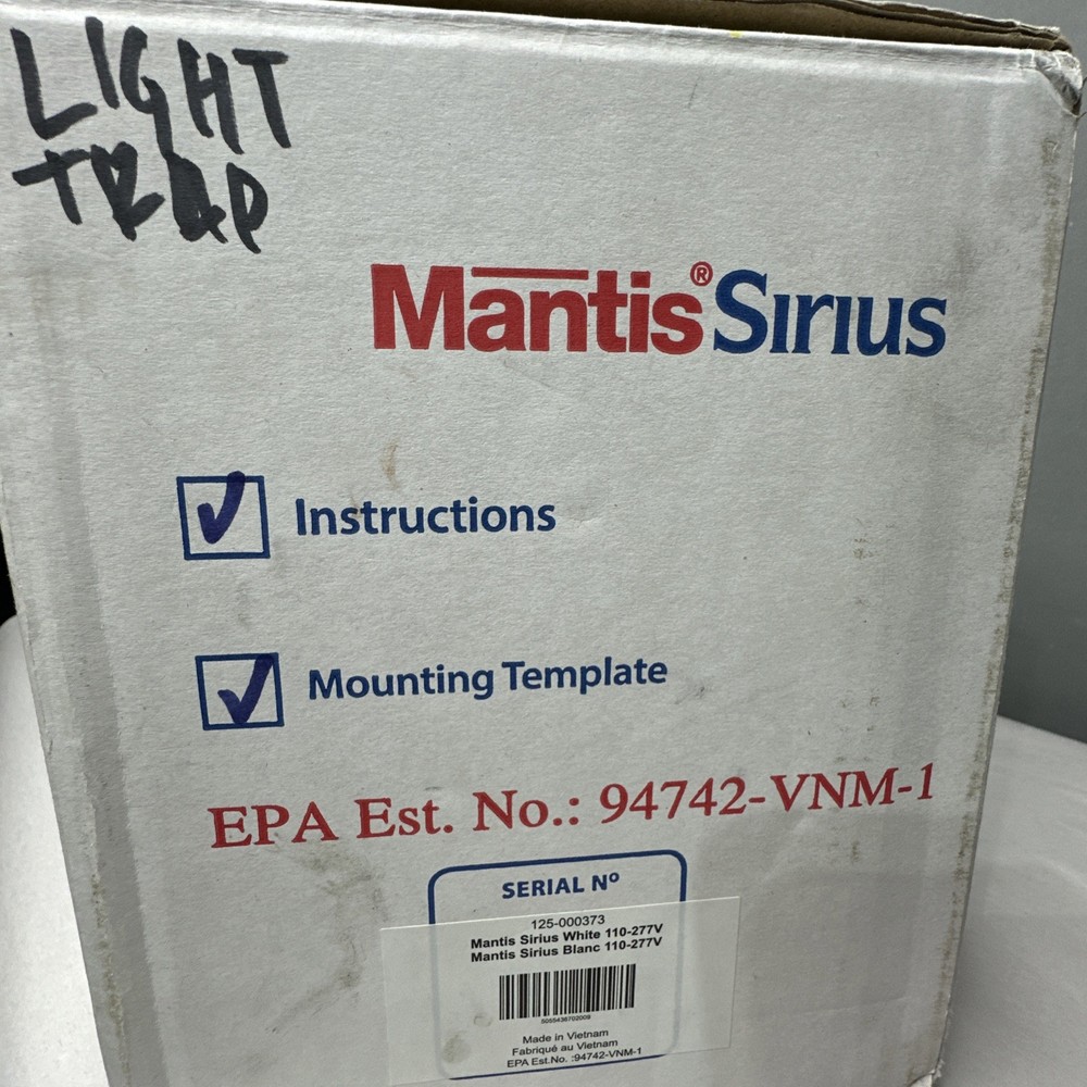 PestWest Mantis Sirius Insect Light Trap Bug Lamp Open Box Unused