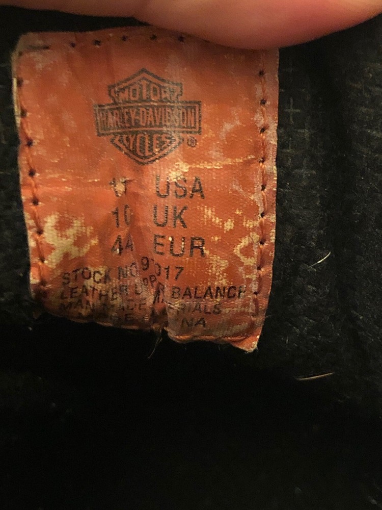 Harley Davidson Motorcycles Black Lace Up Boots Size 11