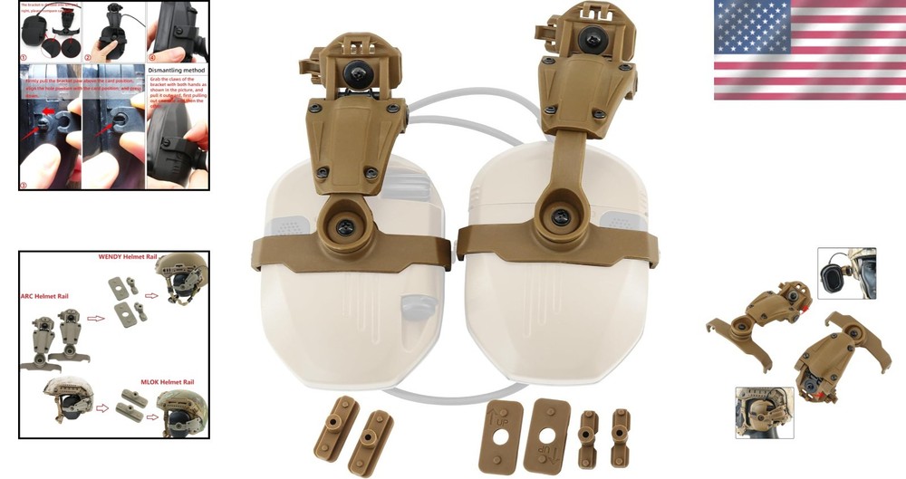 Tactical Helmet Rail Adapter - Fits Walker's Razor