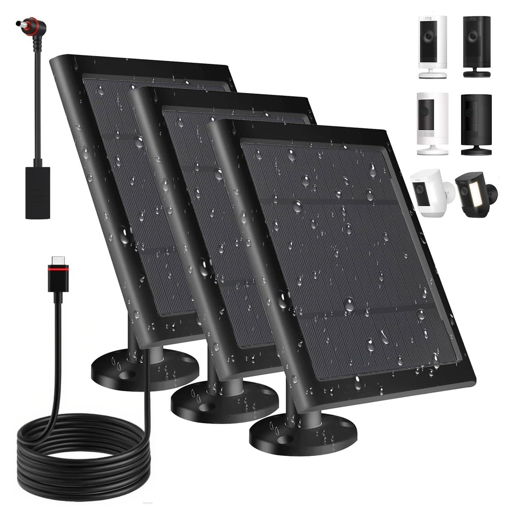 Solar Panel for Ring Camera2nd Generation Dustproof Waterproof 5W Solar Panel...