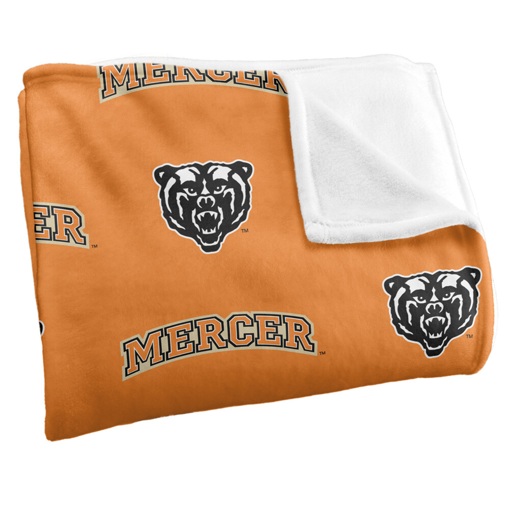 Mercer University Logo Pattern Silky Touch Super Soft Throw Blanket