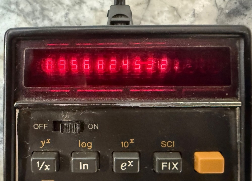 Hewlett Packard HP-45 Calculator with Hard Case, Power Adapter, Working