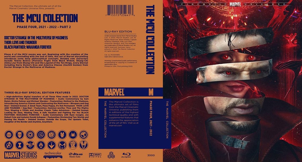 Marvel MCU Collection Phase 4 Blu-ray Cover W/ Case (No Discs)