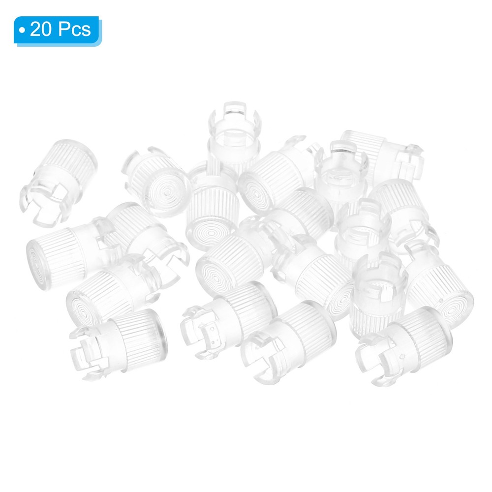 20Pcs 5mm LED Lamp Socket Light Emitting Diode Holder Cap Clear