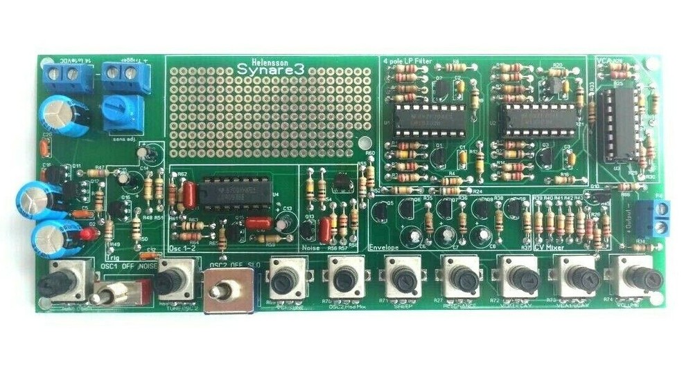 Synare-3 Kit by Helensson - UFO analog drum DIY Synth clone kit.