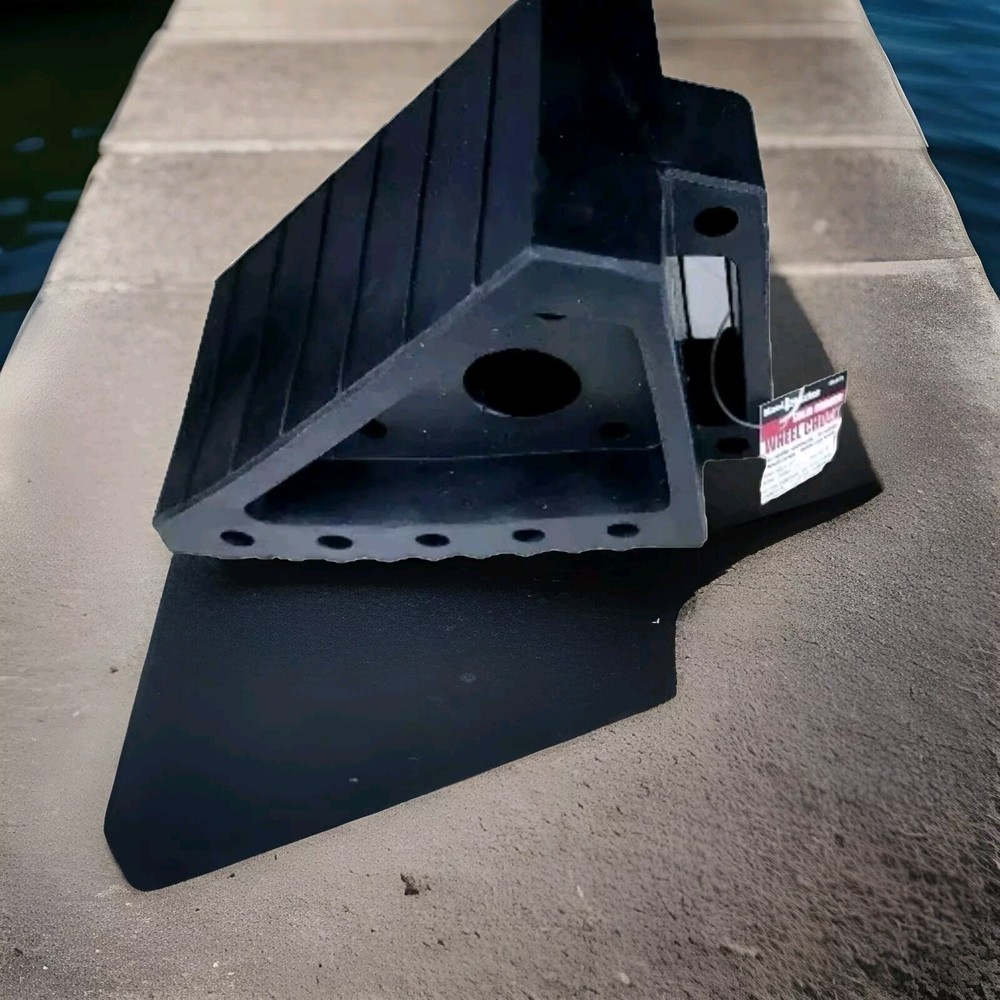 Two HAUL-MASTER Solid Rubber Wheel Chock.