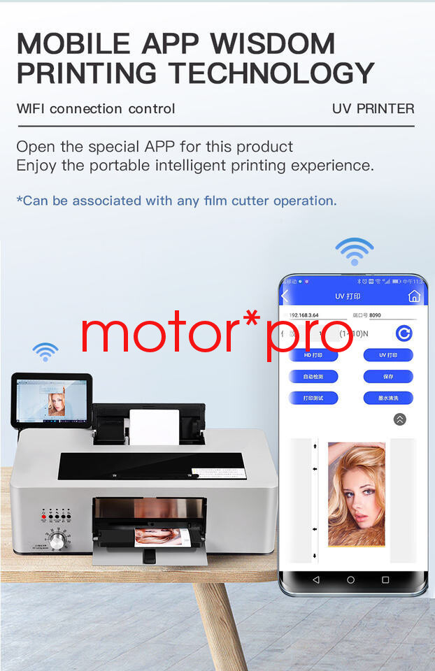 Mini Small A4 UV Flatbed Printer inkjet UV 3D Printer Phone Back Sticker Case