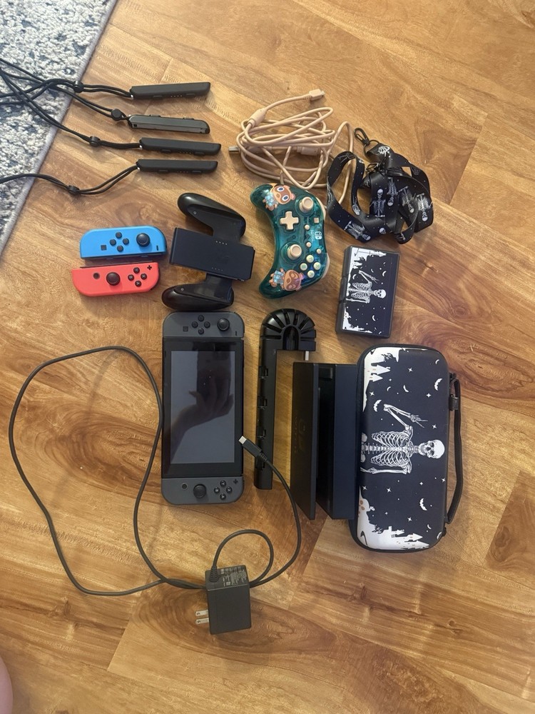 Nintendo Switch Console Bundle w/ Joy-Con & Animal Crossing Controller