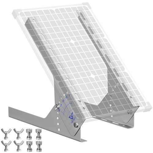 Solar Panel Mount Stand: 13.8in Immortal Steel Adjustable Angle Bracket -