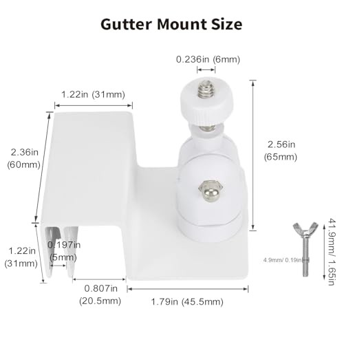 2-Pack Gutter Mount Compatible with eufy Security SoloCam S220/C210, 2 Pcs