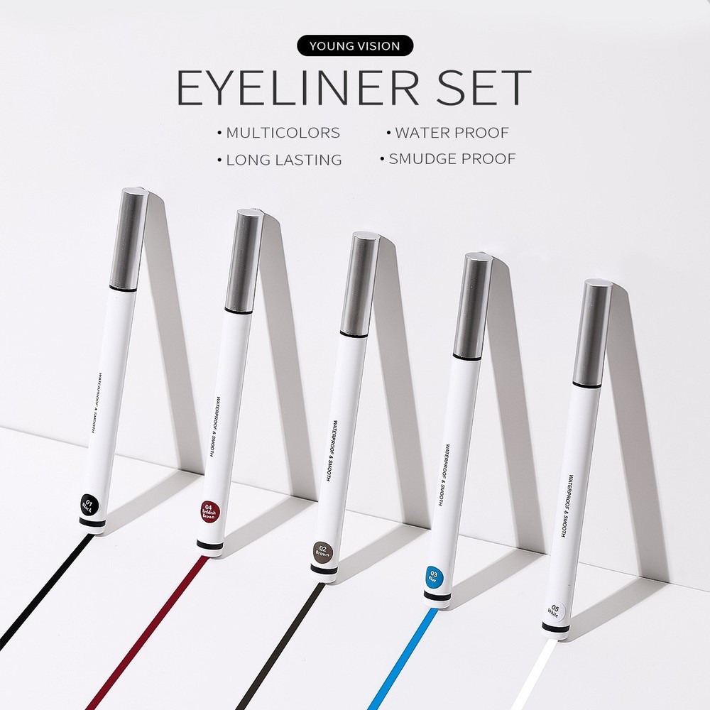 5 PCS Liquid Eyeliner Set Matte Waterproof Smudge-proof Long Lasting Eye Makeup