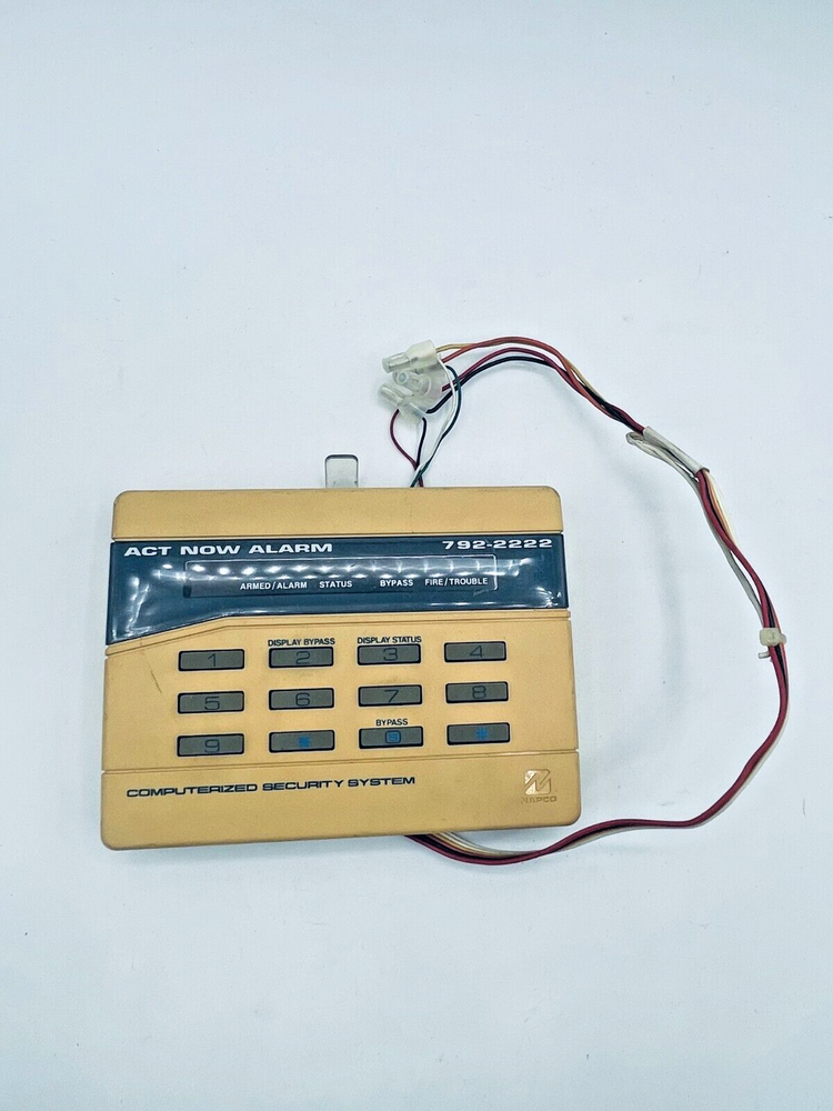 Napco Act Now Alarm Control Keypad Panel 6-Wire for Computerized Security System