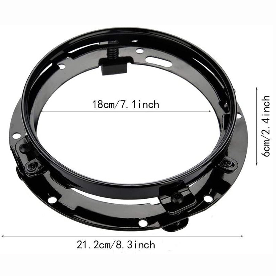 For Harley Davidson LED Motorcycle Headlight 7" Round Mounting Bracket Ring Part