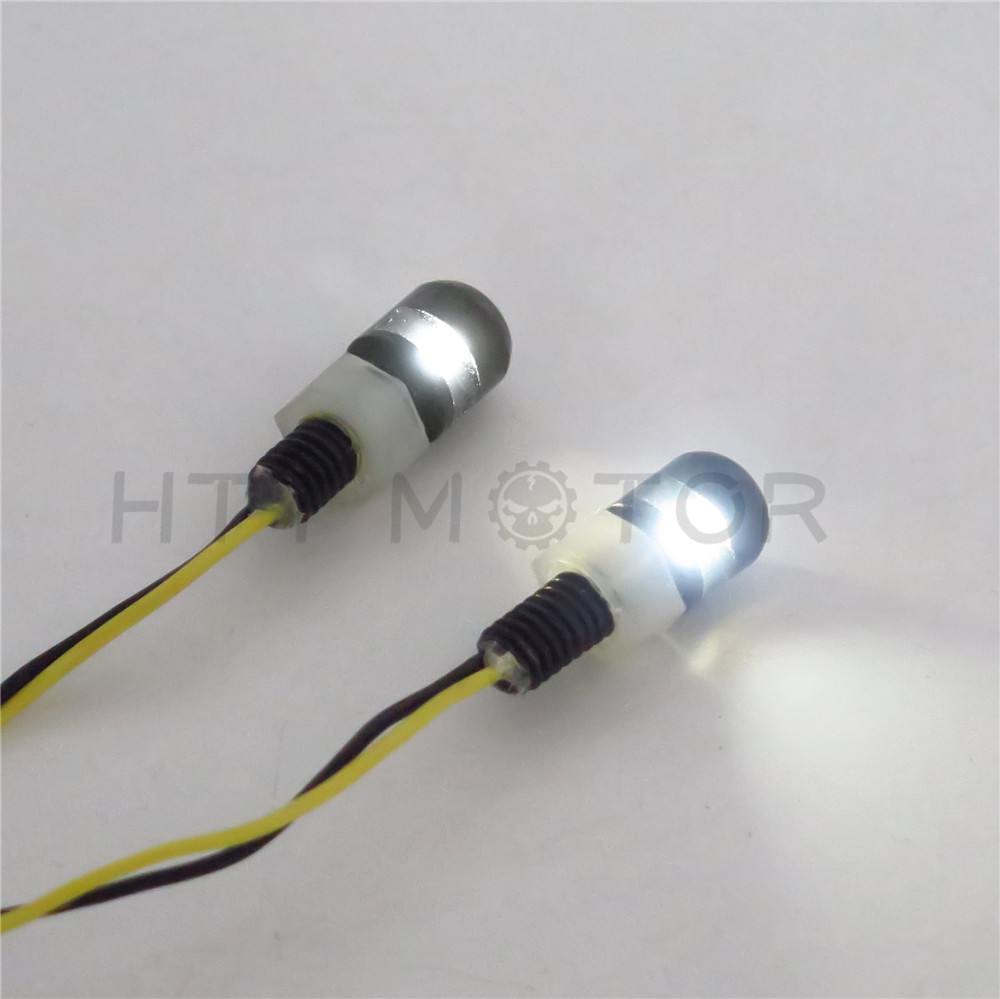 Motorcycle BLACK LED Tag light hex bolt custom chopper license plate light