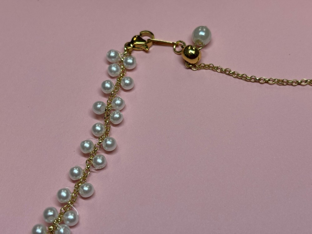 Pearl Link Gold Flexible Necklace