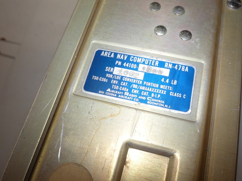 ARC 400 RNAV Area Nav Computer RN-478A P/N 44100-1000 - UNTESTED - AS-IS