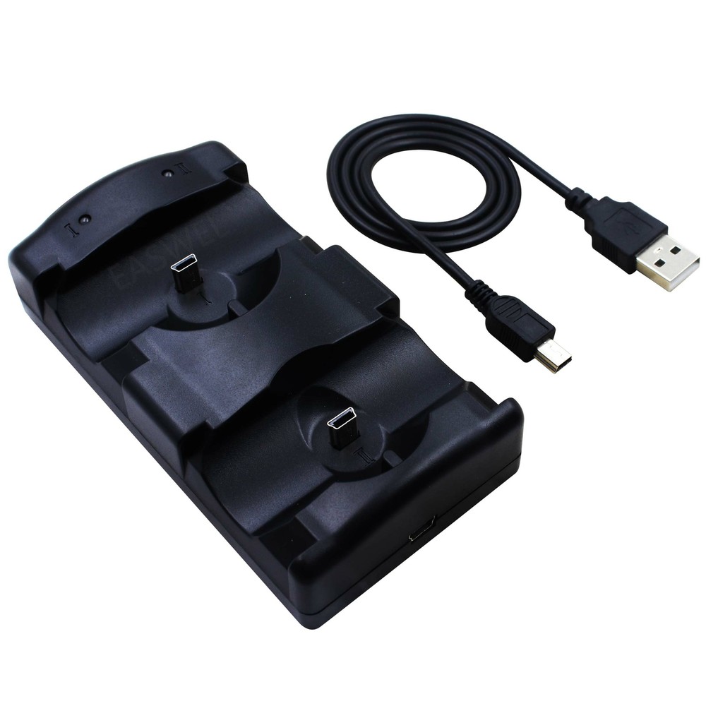 2 in1 USB Dual Double Charging Station Charger Stand Dock PS 3 Move Controller