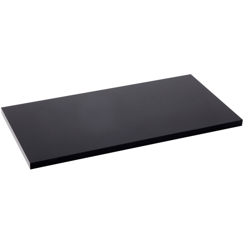 Plymor Black Acrylic Rectangular Display Base, 6" W x 3" D x 0.25" H