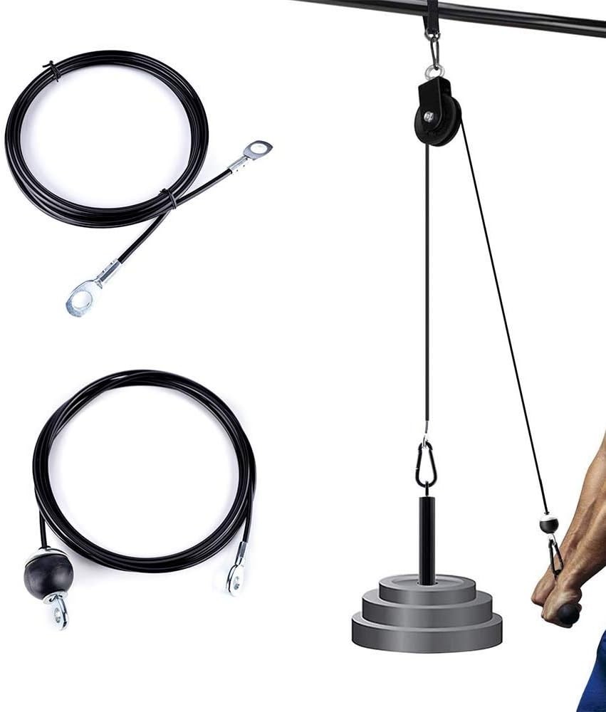 Fitness Pulley Cable,Replacement Cable Machine Accessories,Cable 59, black