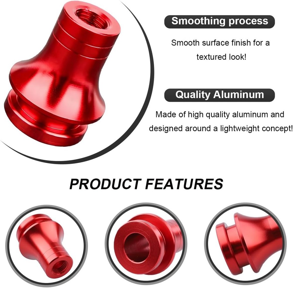 Shift Knob Boot Retainer, M12×1.25 Durable Aluminum Boot Retainer Stick Shift K