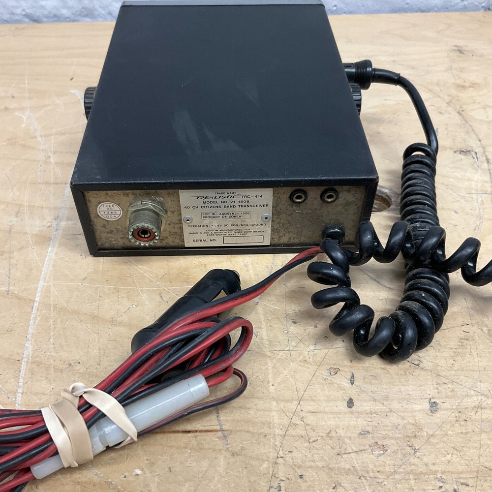 Realistic C.B. 40- Channel Transceiver TRC-414 Model # 21-1508 Tested