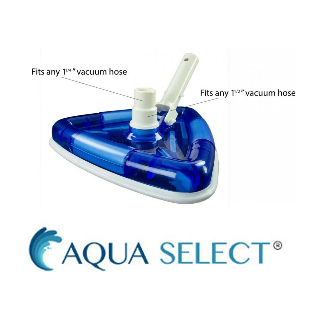 Aqua Select See-Thru Triangular Swimming Pool Vacuum Head w/ Brushes
